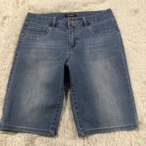 d jeans womens 8 bermuda shorts stretch medium wash preppy classy